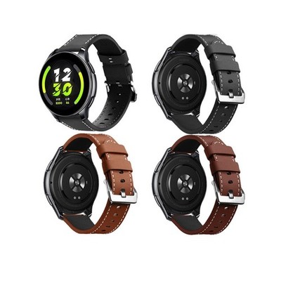 Leather Watch Band Bracelet Breathable Sweat Proof Wristband for realme-Watch T1