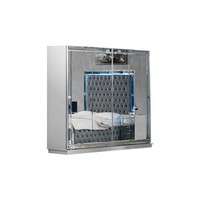 Grauer Schlafzimmer Glasschrank SpiegeltüRen Moderner Kleiderschrank