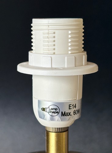 2 HOMEBASE LIGHTS 390417 Brushed Satin Brass LARGE TABLE LAMPS 60W E14 PAT Test - Picture 5 of 14