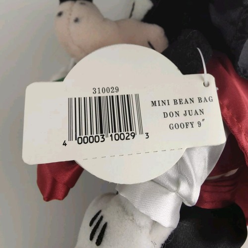 Disneyland Resort Don Juan Goofy Mini Bean Bag - 2001 Valentine's Day - BNWT - Foto 4 di 4