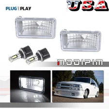 Set of 2 Clear Lens Fog Light For 98-04 Chevrolet S10 LH & RH w/ Bulbs