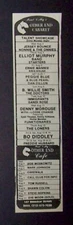Shawn Colvin Early Career Elliot Murphy Bo Diddly Other End NYC 1982 Concert Ad