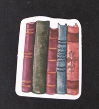 Stack Of Books Valentine's Sticker 1.5" x 1.25" AO