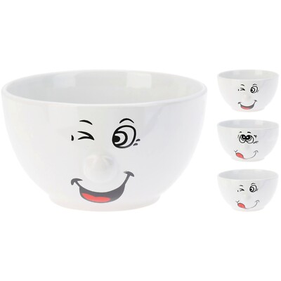 6-tlg.Set lustige Schalen mit Gesichtern Müslischalen Dessertschalen Salatschale