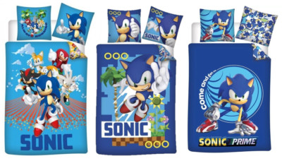 Sonic the Hedgehog Kinder Mikrofaser Bettwäsche 2tlg Set 135/140x200 63x63 cm