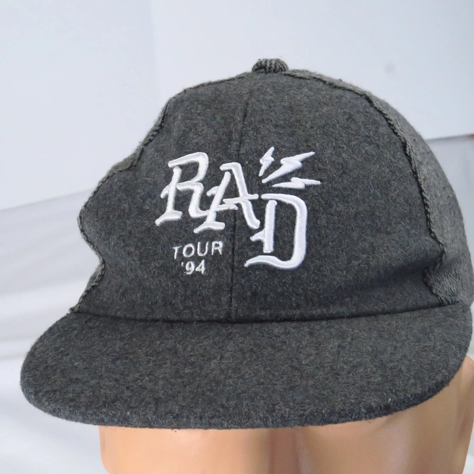 Rad Tour '94 Baseball Hat Gray Herringbone Snapback Old Navy Size S/M Concert - Image 2 of 4
