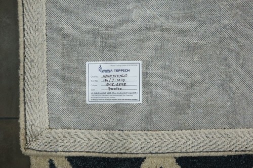 Gabbeh Teppich 100% Wolle 70X140 cm Handarbeit Hell Blau Beige Handgetuftet T998 - Bild 6 von 6
