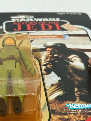Comando Rebelde 1983 sin usar, en caja, de colección Star Wars ROTJ Jedi 65 espalda NUEVO - Imagen 3 de 4