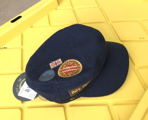 Cappello da pescatore ""greco"" The Beatles SGT SGT Pepper blu navy - Bambini Sm/Med - Nuovo con etichette 46% lana - Foto 2 di 8