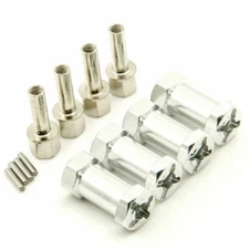 4X Alloy 12mm Extended Wheel Hub Hex Adapter 25mm Offset for 1/10 RC Crawler