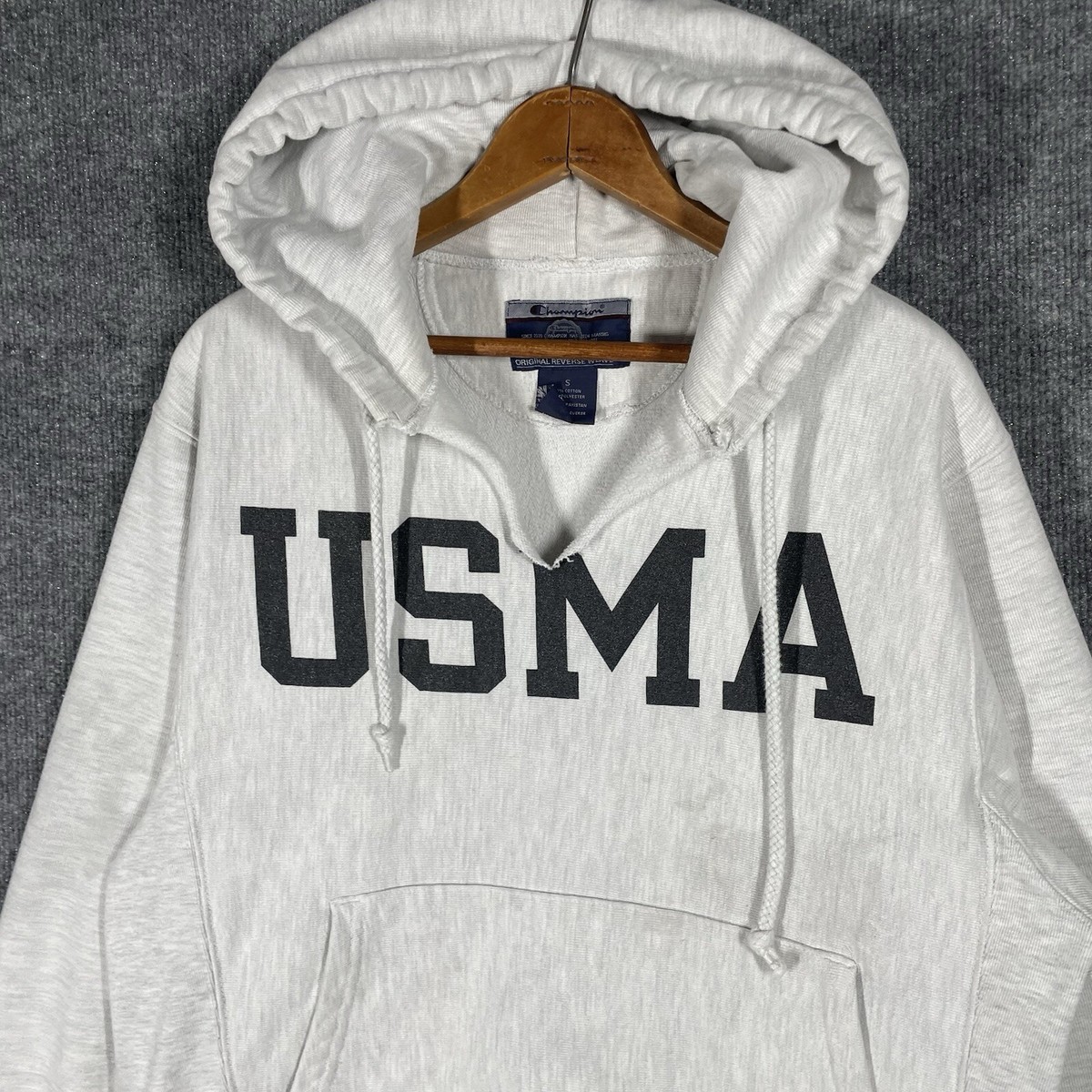VINTAGE USMA Champion Reverse Weave Hoodie Sweatshirt Small US