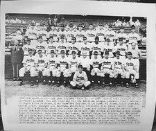1948 MLB BASEBALL CLEVELAND INDIANS TEAM PHOTO SATCHEL PAIGE BOB FELLER LEGENDS 