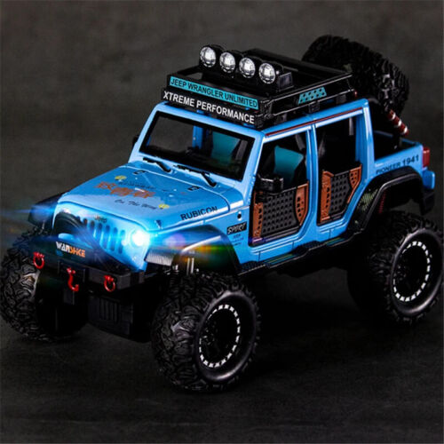 1/24 Jeeps Wrangler Rubicon Pickup Diecast Model Vehicle Sound & Light Kids Gift - Picture 4 of 20