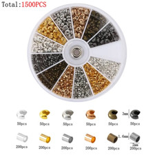 DIY Brass Tube Crimp Beads Bracelet Jewelry Making Bead Spacer and Supplies Kit