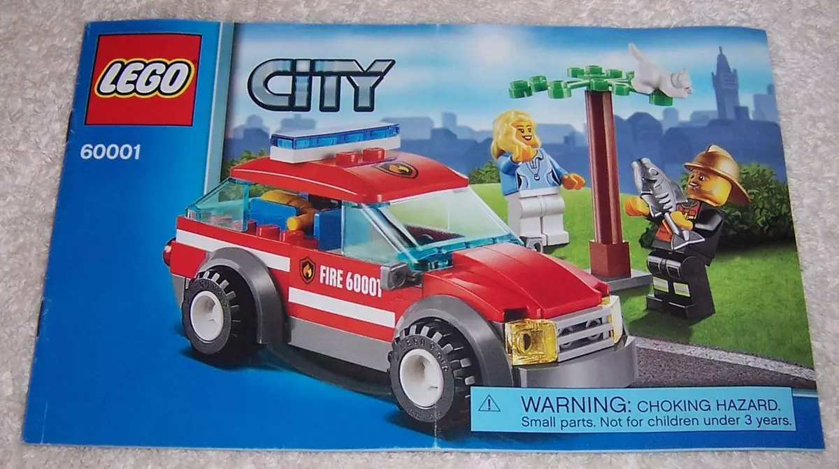 Lego City 60001 Original Manual / Booklet Fire Chief Car | eBay