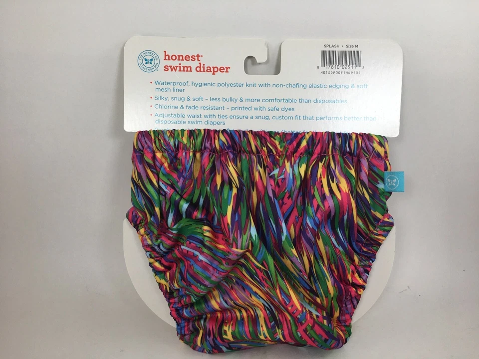Honest Swim Diaper Reusable Medium 16-21 lbs Splash Girl Baby  - Image 2 of 2