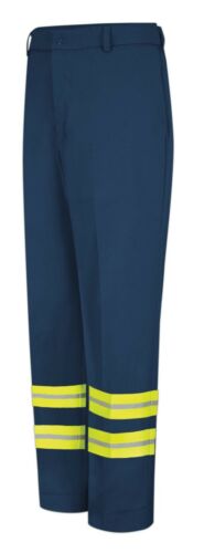 Red Kap Reflective Pants Enhanced Visibility Safety Towing Hi Vis Work Uniform - Picture 2 of 7