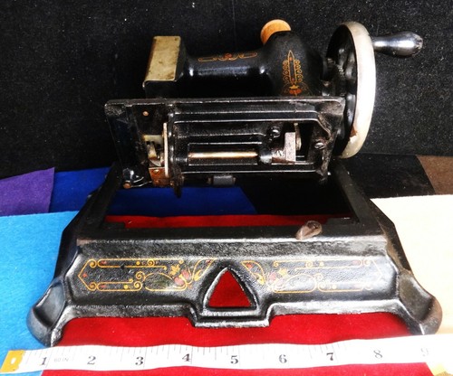 Germany Antik um 1909 MÜLLER #19 Gusseisen Spielzeug Nähmaschine mit OVP Anleitung - Bild 5 von 9