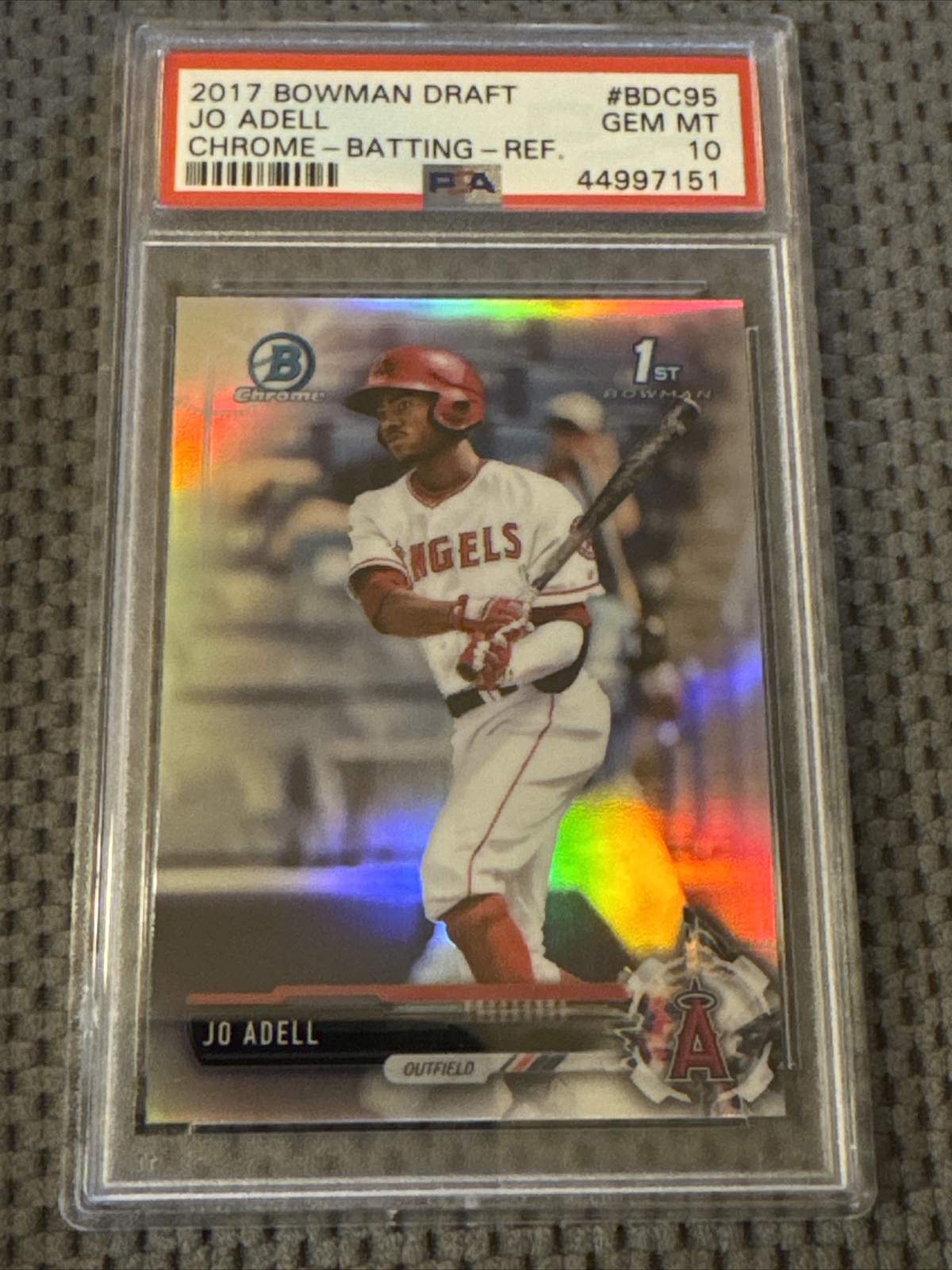 2017 Jo Adell 1st Bowman Chrome Draft Refractor - Batting PSA 10 RC Angels