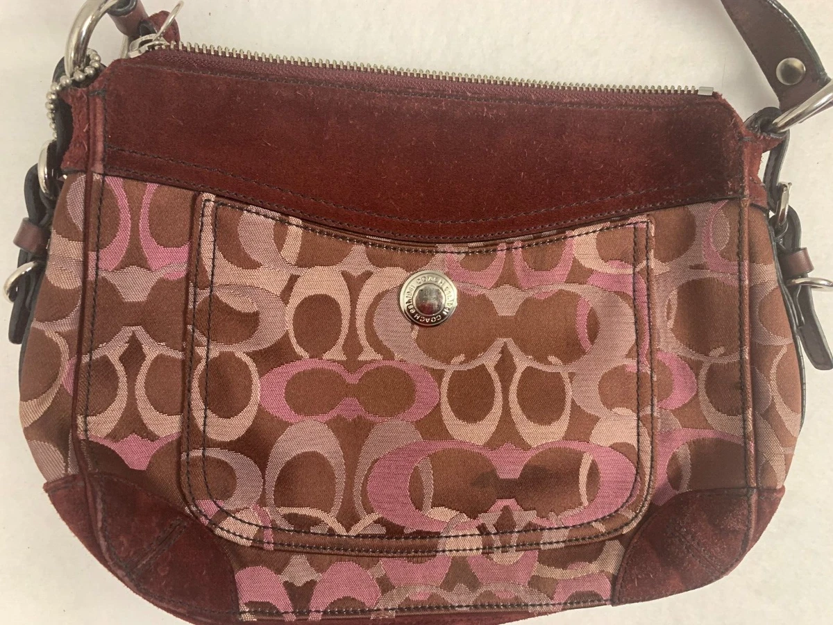 Coach 7035 Chelsea Optic Signature Logo Hobo Satchel Shoulder