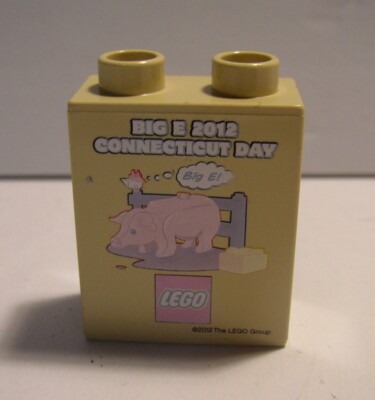 LEGO Duplo Big E 2012 Connecticut Day Pig Collector s Brick Misprint
