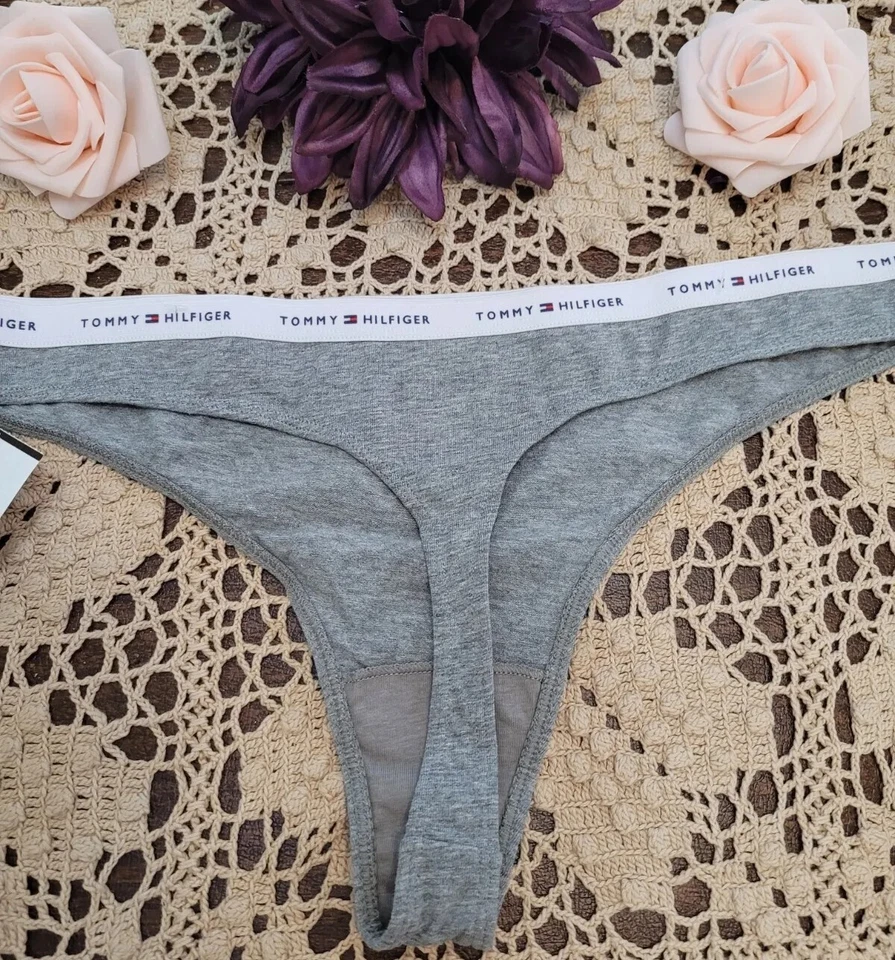 Tanga Tommy Hilfiger SeXy Gris Logo Laserbond Talla Grande Nueva con Etiquetas Foto 3 de 4