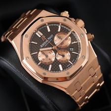 Audemars Piguet Royal Oak Chronograph 41mm 18k Rose Gold Brown 26331OR Mint B&P 19