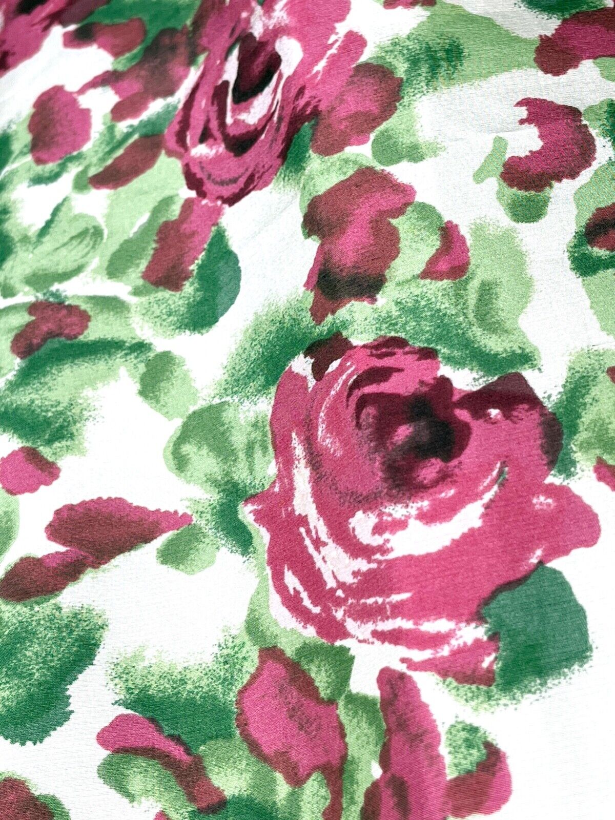 Tabitha 100% Silk Pink & Magenta Watercolor Rose … - image 6