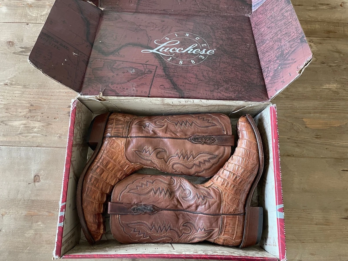 Lucchese The Walter Hornback Caiman Leather Size 10D Excellent Shape