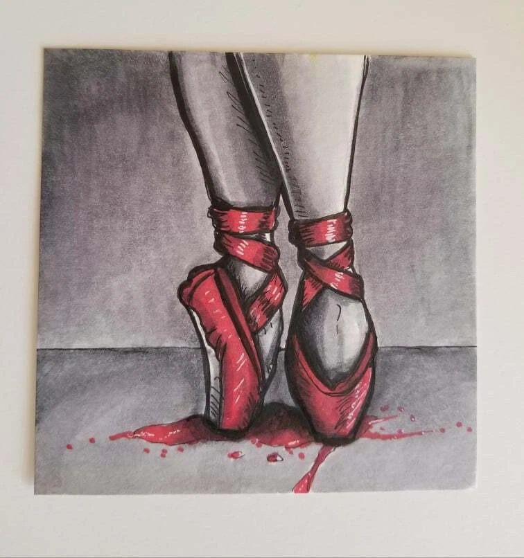 Ballet shoes deals painting
