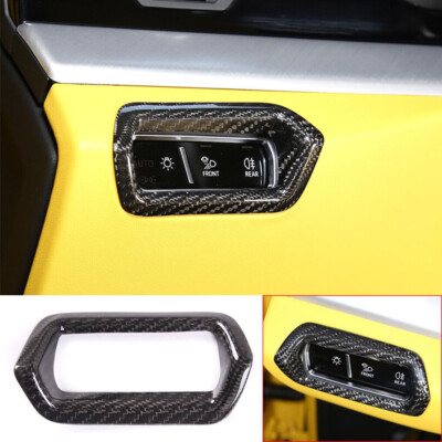 Real Carbon Fiber Inner Headlight Switch Panel Trim For L@mborghini URUS 2018-21