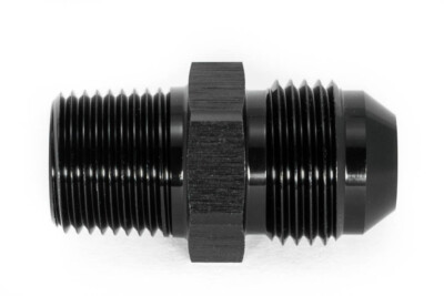 Gewindeadapter 3/8'' NPT zu Dash 8 / -8 AN / JIC 8 Schwarz eloxiert 3/4 - 16UNF