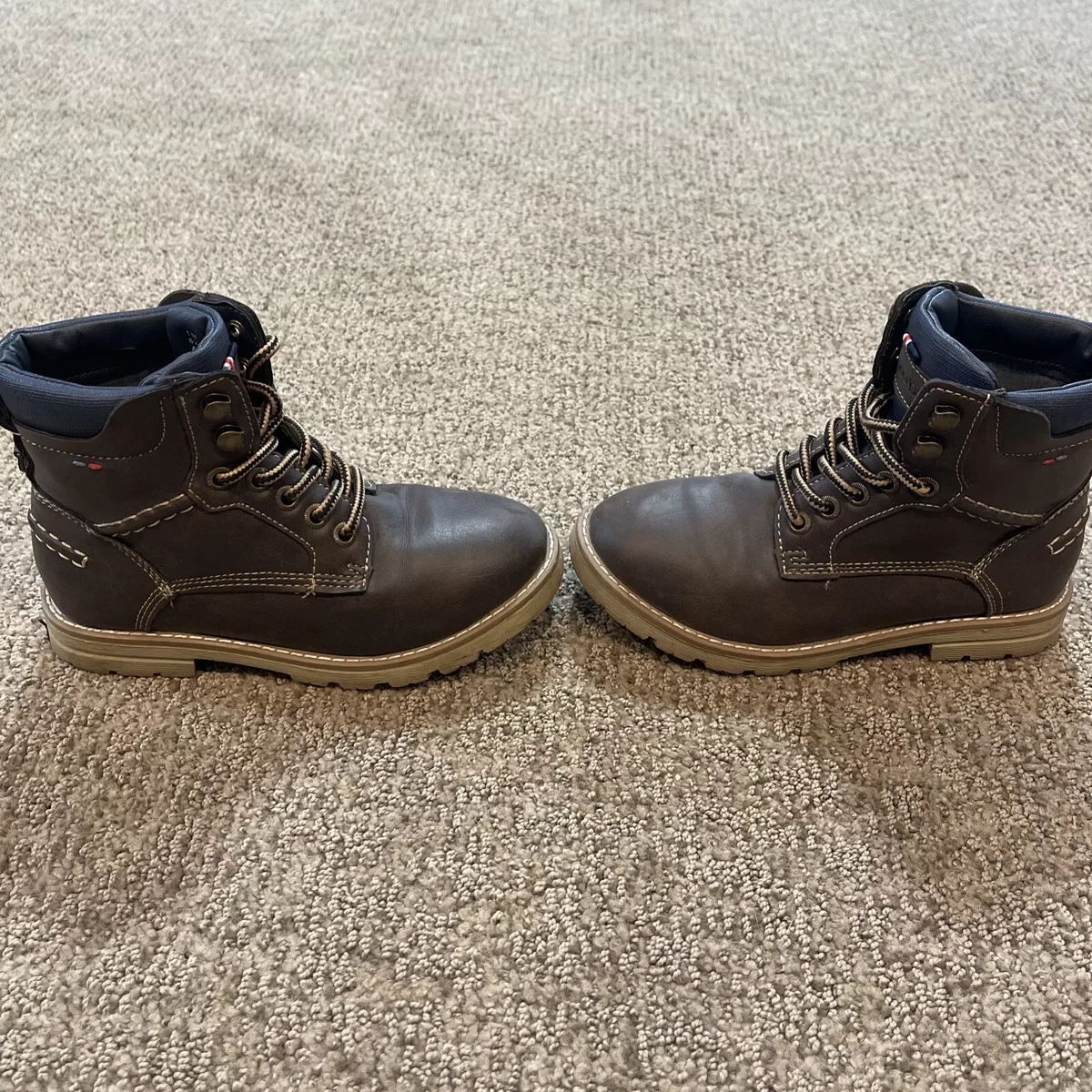 IZOD KIDS BOOTS Size 1 M brown LEON K ANKLE Boys BOOTS eBay