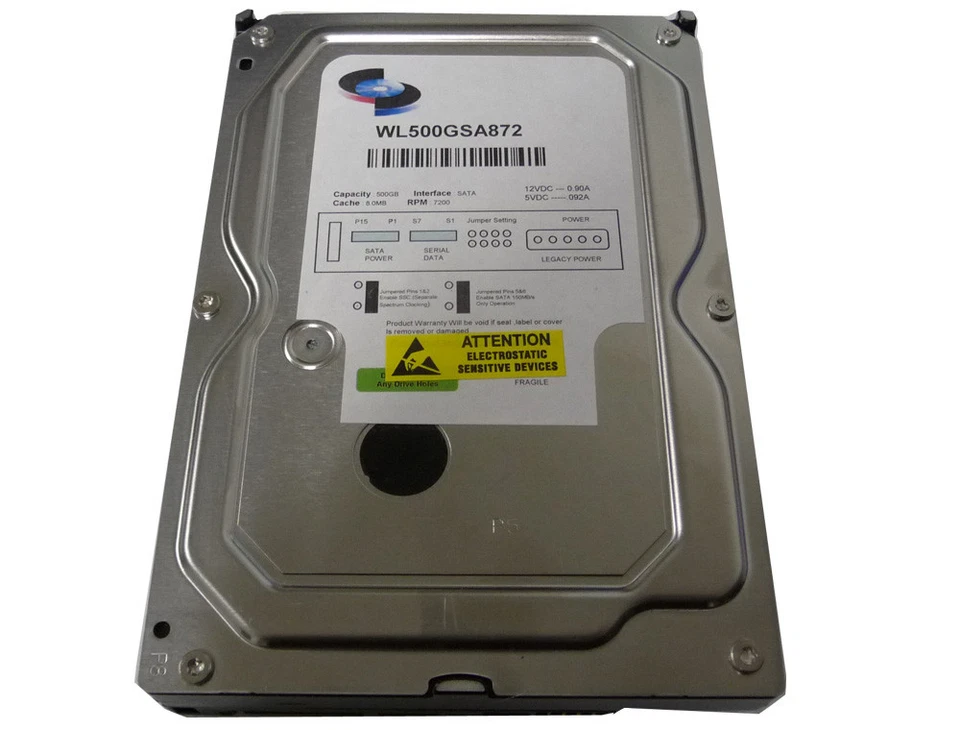 WL 500GB 8MB Cache SATA 3Gb/s 3.5" Desktop Hard Drive for CCTV DVR, Desktop PC - Image 2 of 4