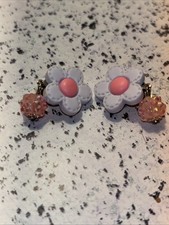 Flower Earrings for, toddlers, little girls,teens women clip on cute and stylish