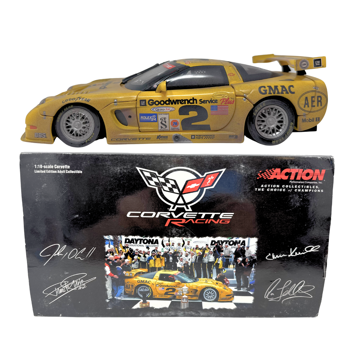 Action Racing #2 Ron Fellows GM 2001 Corvette C5R RACED VERSION 1