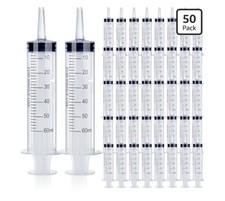 50 Pac 60cc POLE CATHETER TIP SYRINGES 60mL SYRINGE ONLY NO NEEDLE 2oz STERIL