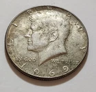1969-D Kennedy Half Dollar • 40% Silver • Circulated •     X123