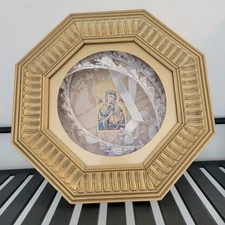 Vintage Greek Wedding Stefana With Wooden Shadow Box Orthodox Crowns