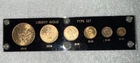1800s 6-Coin Liberty Gold Type Set AU ($1, $2.50, $5, $10, $20)