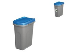 Pattumiera Ecosystem 15 Litri Coperchio Azzurro Stefanplast