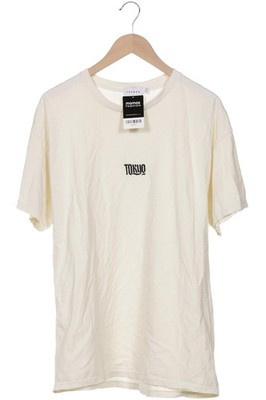 Topman T-Shirt Herren Oberteil Shirt Sportshirt Gr. M Baumwolle Crem... #1jacyc9