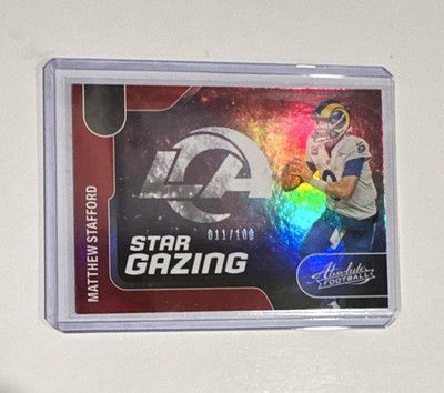 Panini Absolute 2022 Matthew Stafford Rams Star Gazing Spectrum Red /100 #SG-8