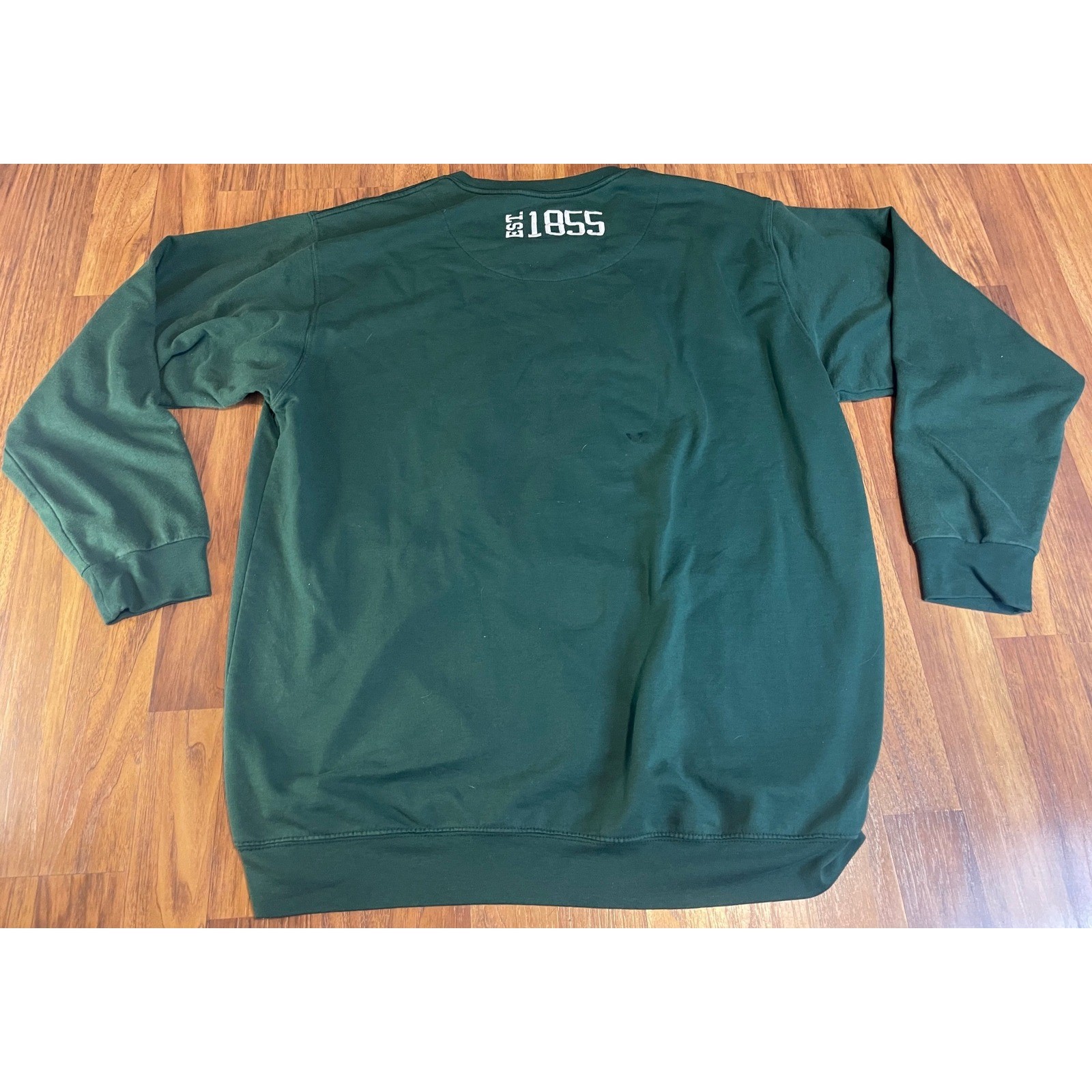 GG The Brand Michigan State Spartans Sweatshirt Green Chenille Logo Mens Large view 2
