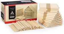 1000Pcs Popsicle Sticks, Natural Wooden Food Grade Craft Sticks, 4-1/2 Inch Grea