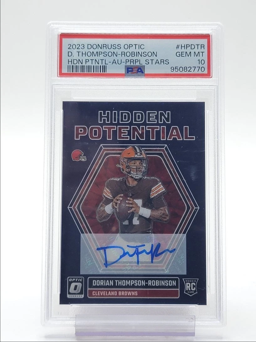 Dorian Thompson-Robinson Panini Donruss Optic Hidden Potential #HPDTR Autograph-Purple Stars