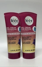 Veet Fast Acting Gel Cream Hair Remover Legs & Body 6.78 Oz Each ( Pack 2 )