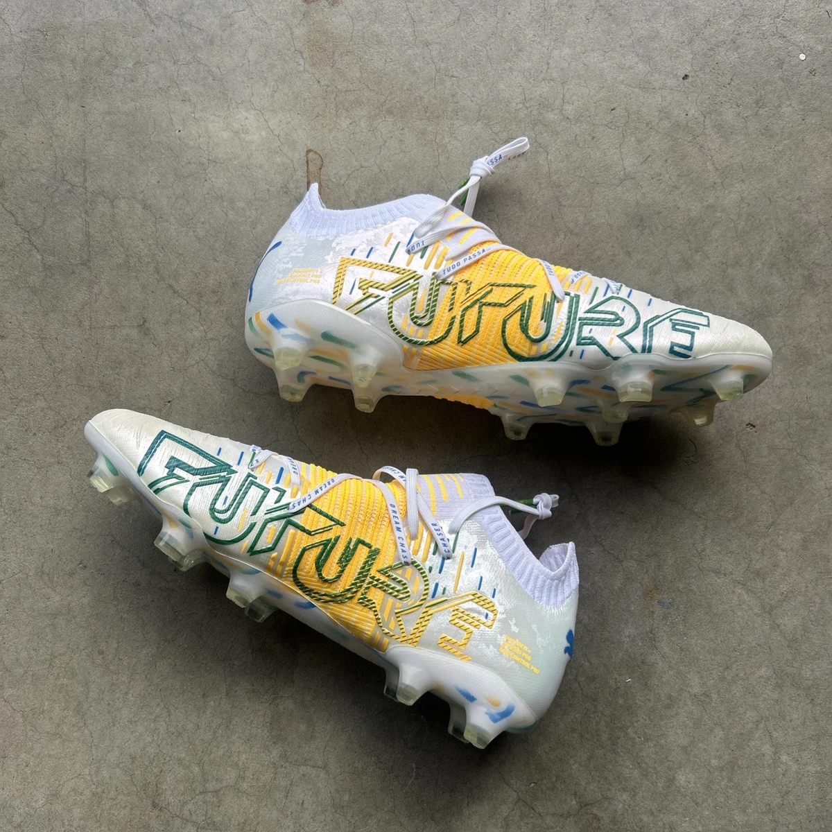 Puma Future 7 Soccer Cleats White Blue Orange 108588-01 Mens 11.5US Puma Future 7 Ultimate FG/AG Soccer Cleats | Mercari main image 3