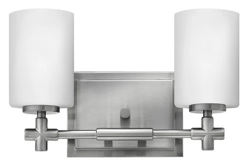 Hinkley Lighting 57552 Laurel 2 Light 13"W Bathroom Vanity Light - Nickel - Picture 1 of 6