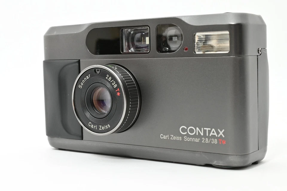 Tested MINT] Contax T2 Titan Black Point & Shoot Film Camera w/film From JAPAN - Image 2 of 4